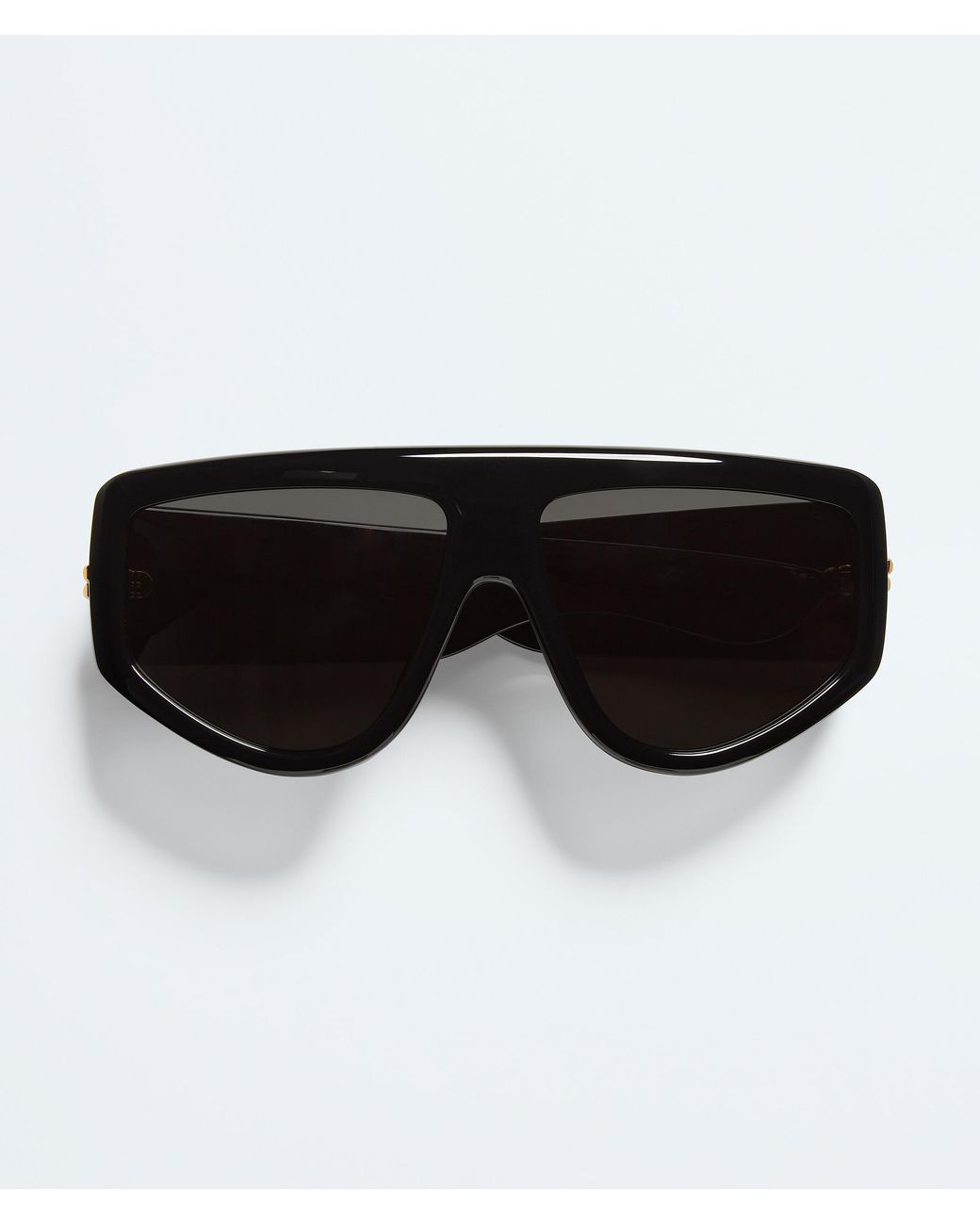 Bottega Veneta Black Classic Shield Sunglasses