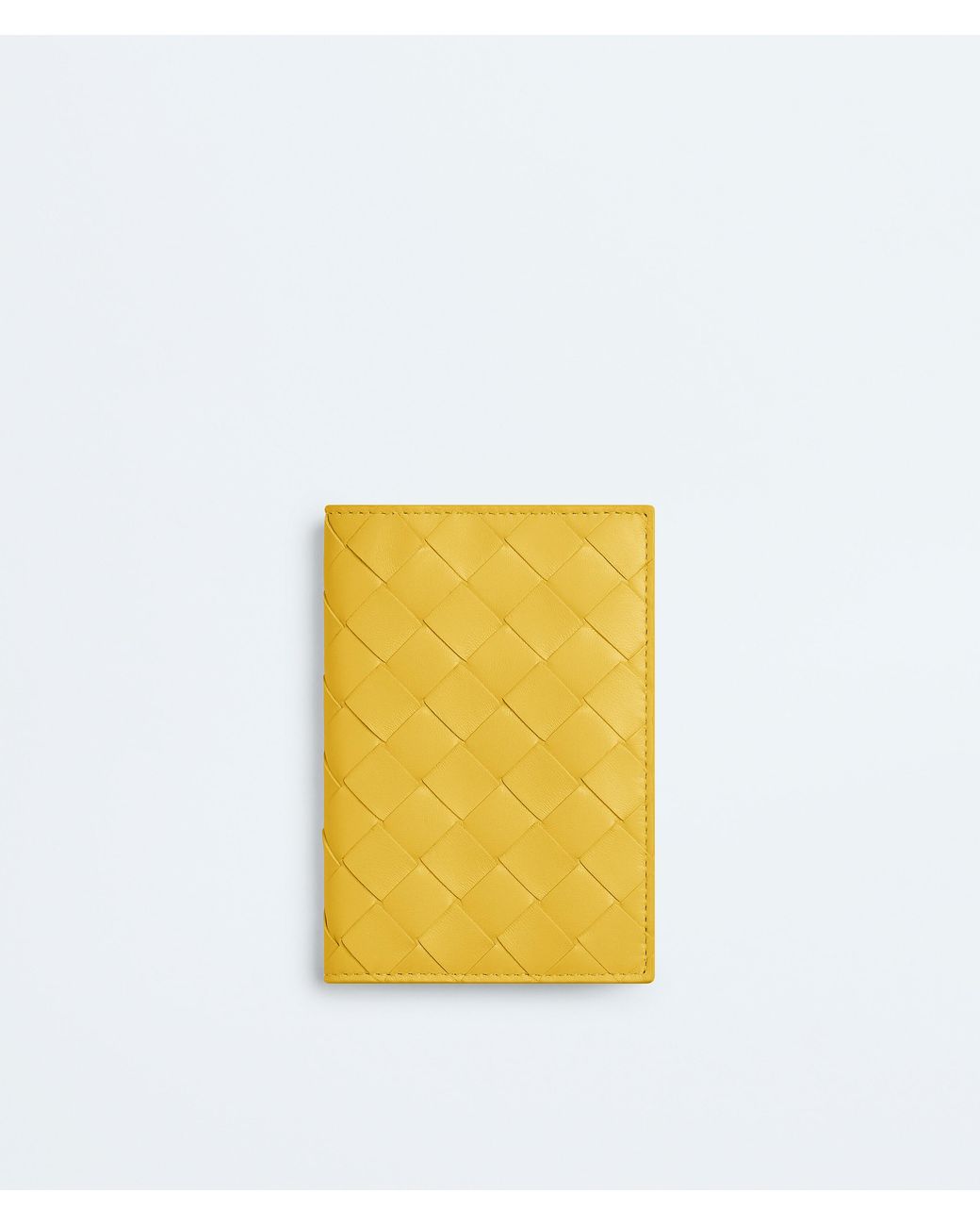 Bottega Veneta Yellow Intrecciato Passport Case
