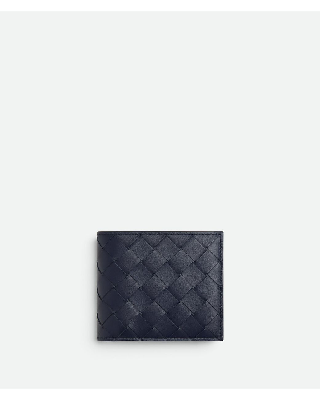 Bottega Veneta Blue Intrecciato Bi-Fold Wallet With Coin Purse for men