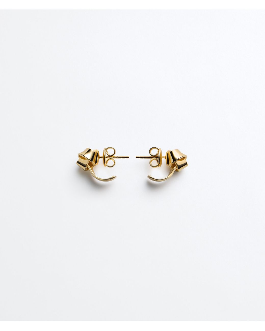 Bottega Veneta White Soft Knot Large Earrings