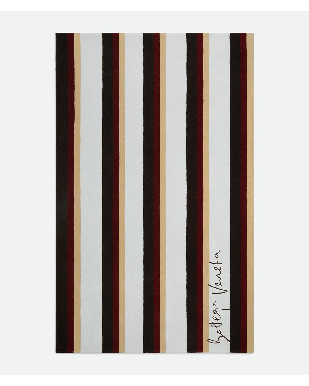 Bottega Veneta Black Stripe Jacquard Beach Towel