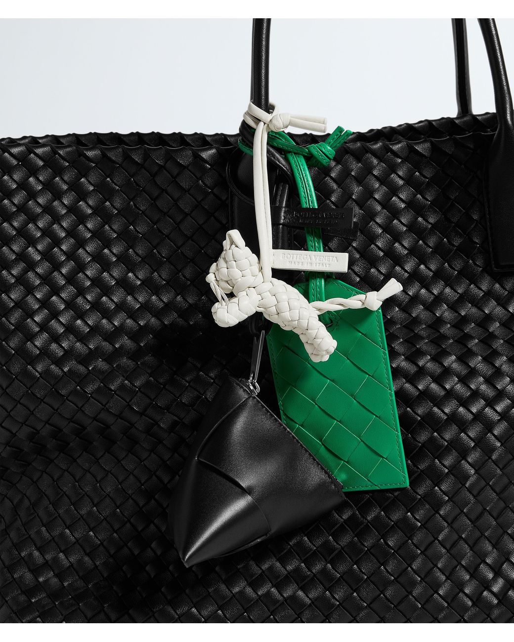 Bottega Veneta Getaway Tag Holder in Green for Men | Lyst