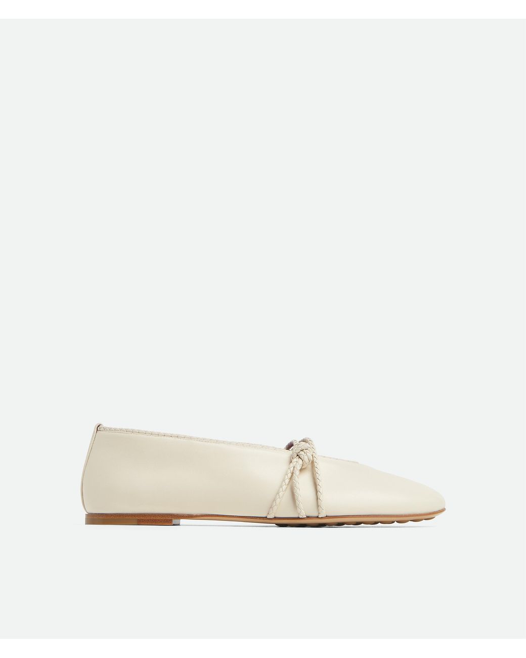 Bottega Veneta White Rosa Mary-Jane Ballerina