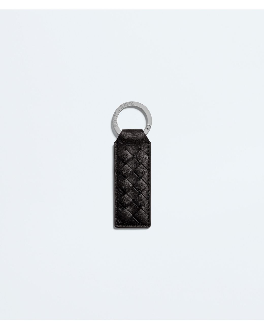 Bottega Veneta White Woven Mycelium Key Ring for men