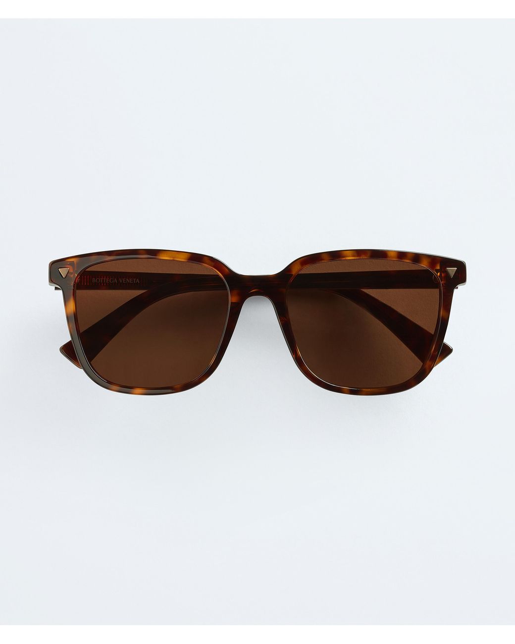 Bottega Veneta Brown Soft Recycled Acetate Square Sunglasses
