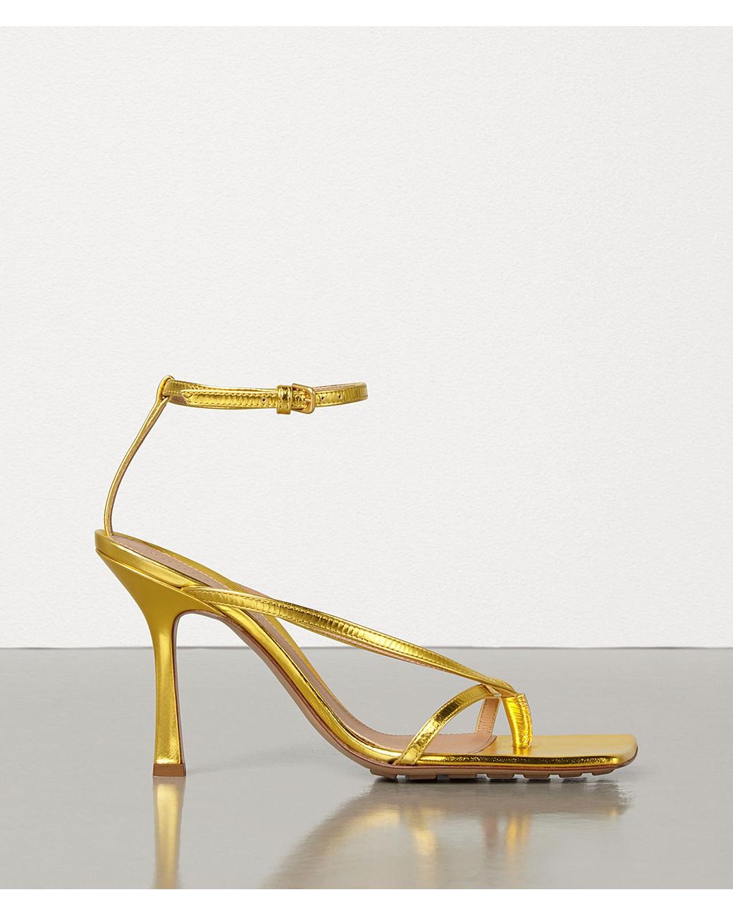 Bottega Stretch Sandals in Gold (Metallic) Lyst