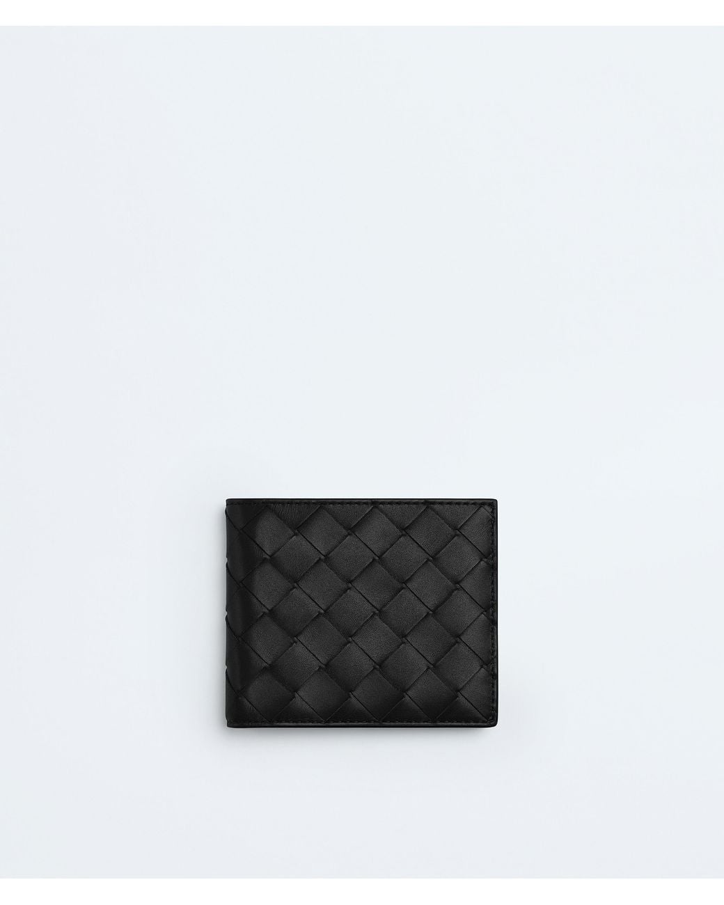 Bottega Veneta Black Intrecciato Bi-Fold Wallet for men
