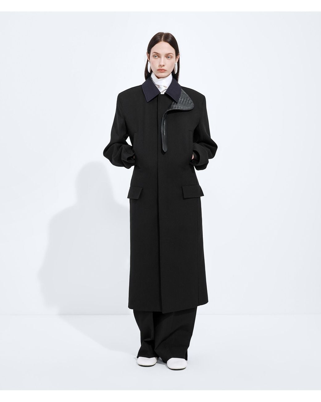 Bottega Veneta Black Splittable Wool And Mohair Coat