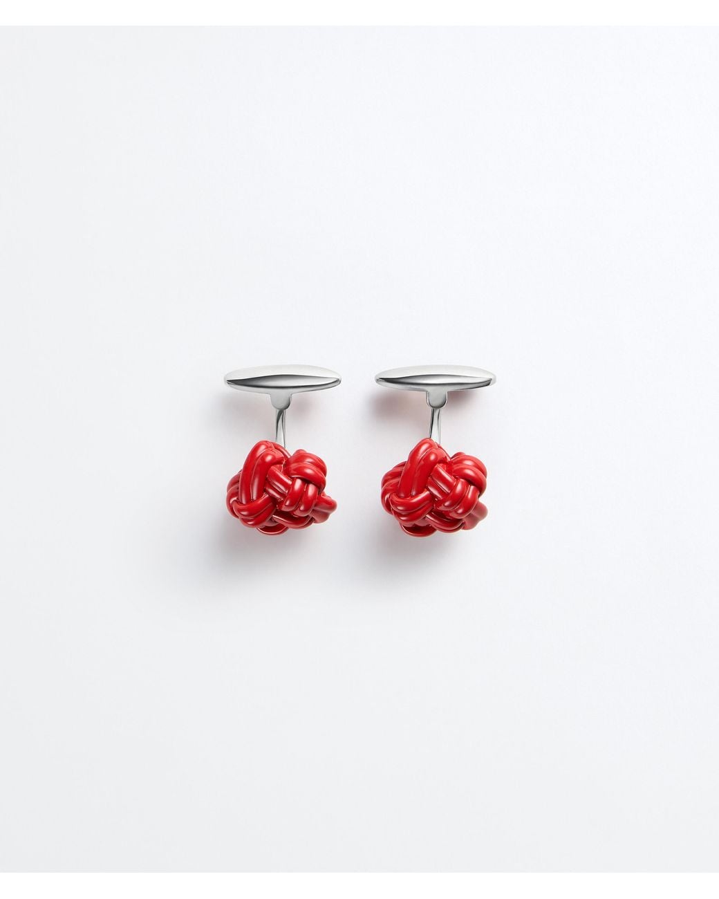 Bottega Veneta White Knot Cufflinks for men