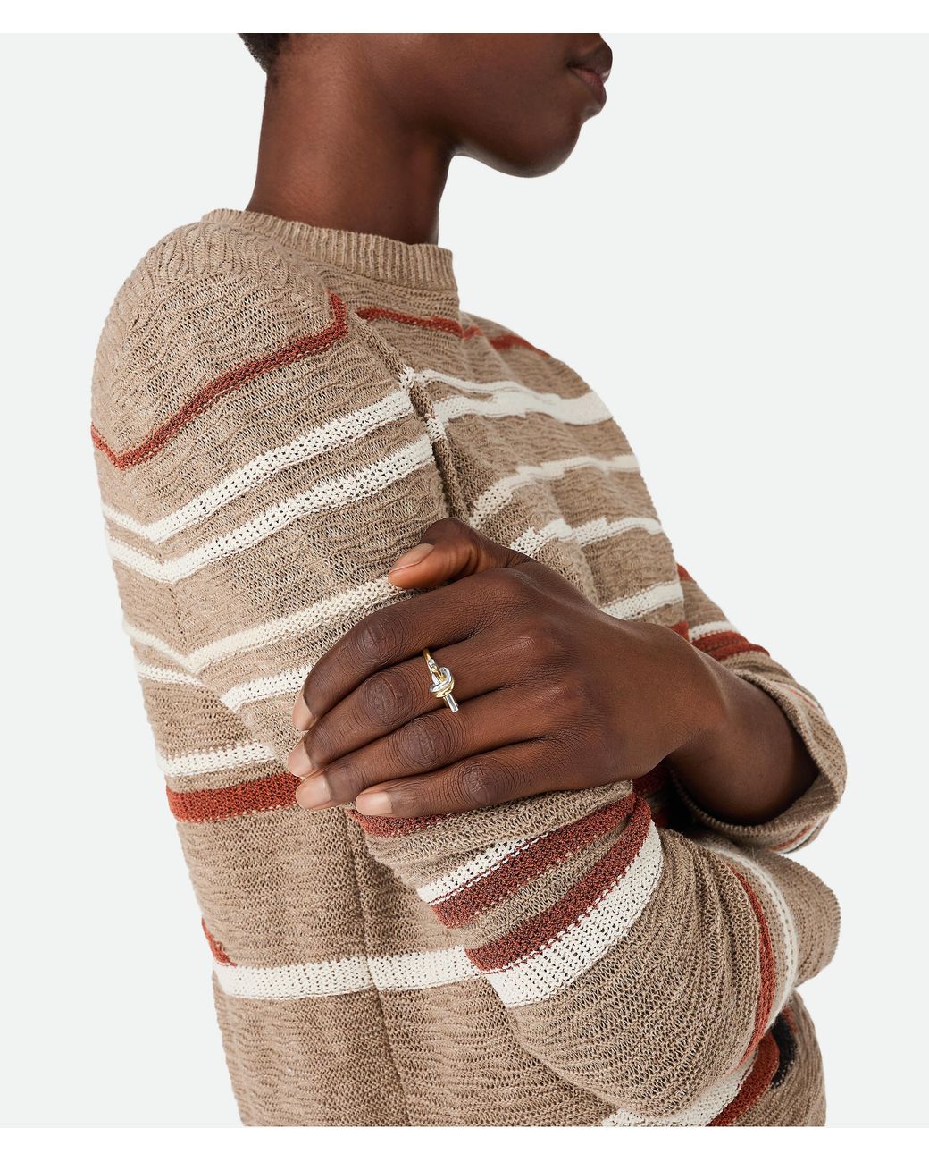 Bottega Veneta Metallic Knot Ring