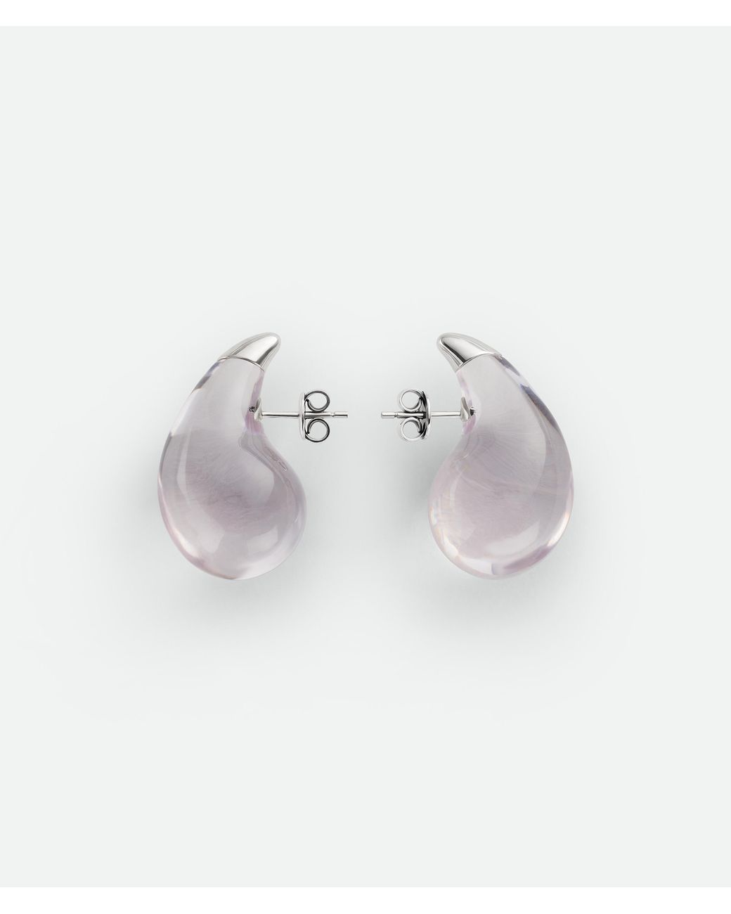 Bottega Veneta White Drop Earrings