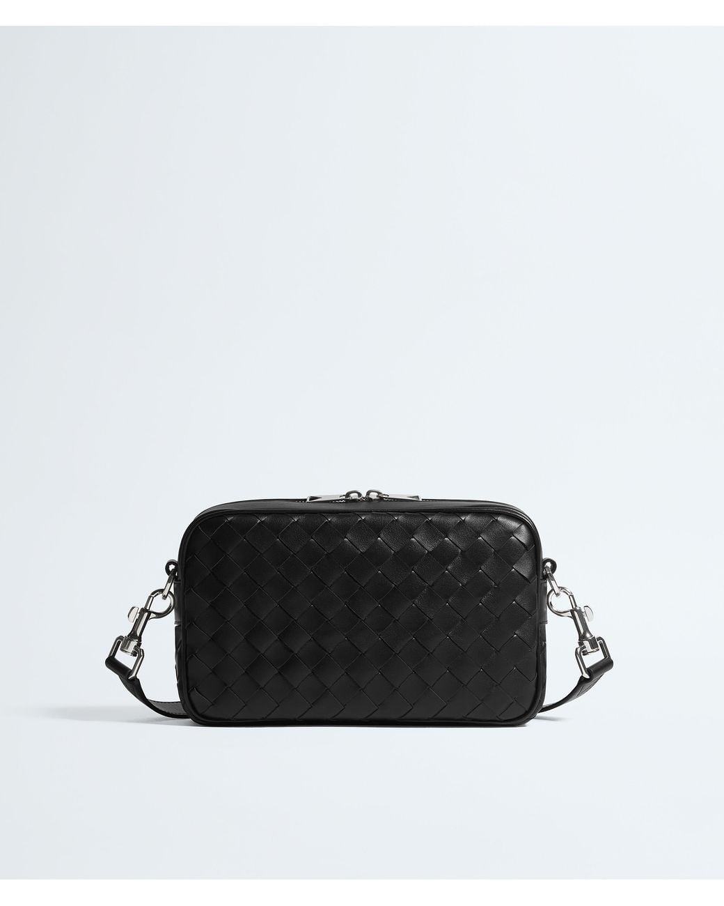 Bottega Veneta Black Small Intrecciato Camera Bag for men