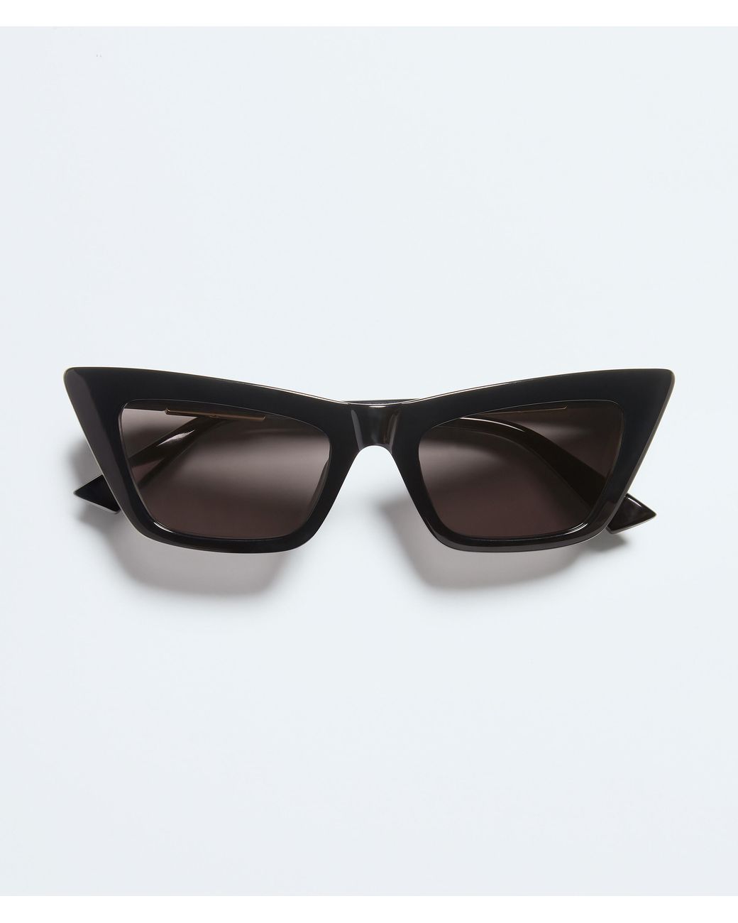Bottega Veneta Brown Snap Cat Eye Sunglasses