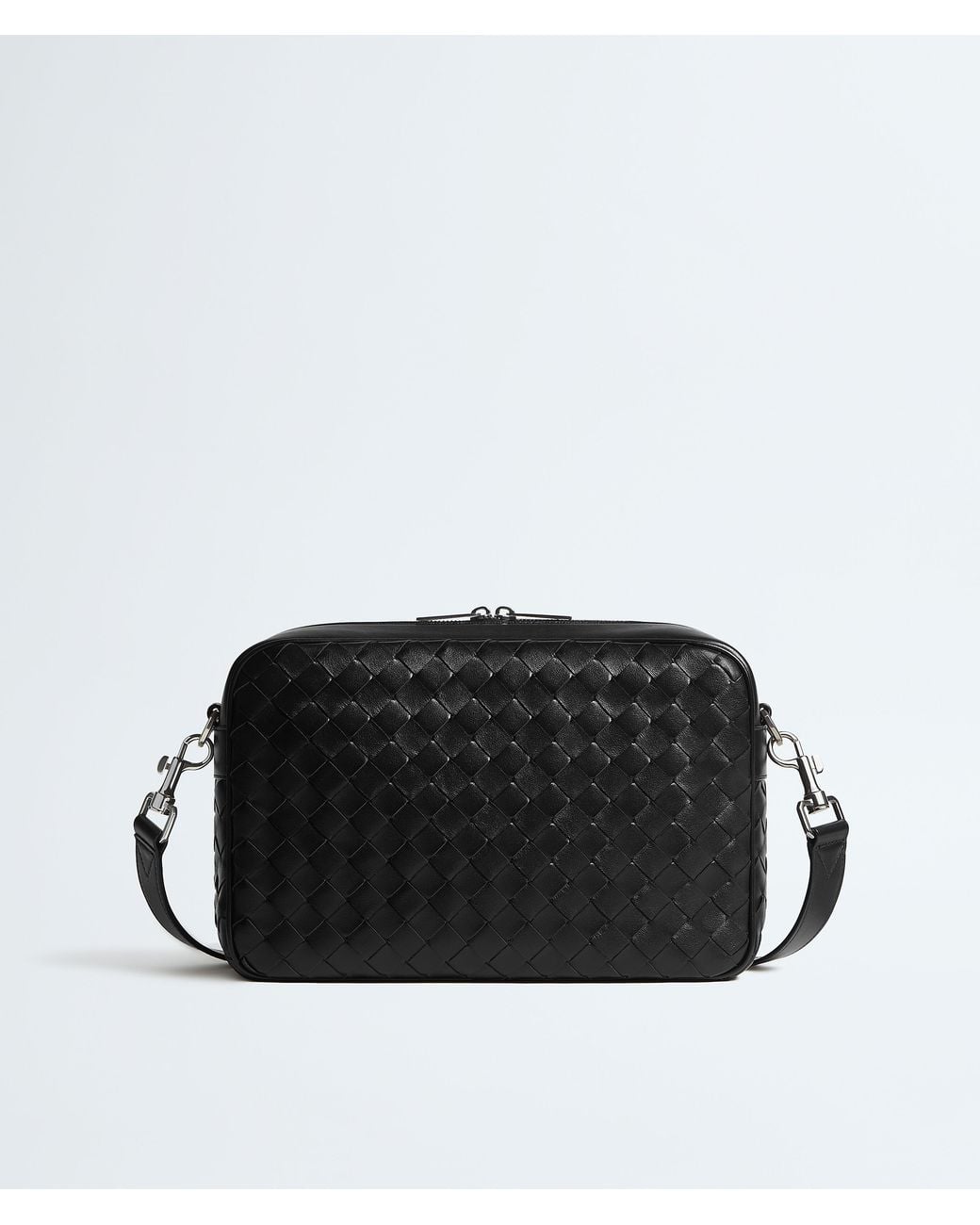 Bottega Veneta Black Intrecciato Camera Bag for men