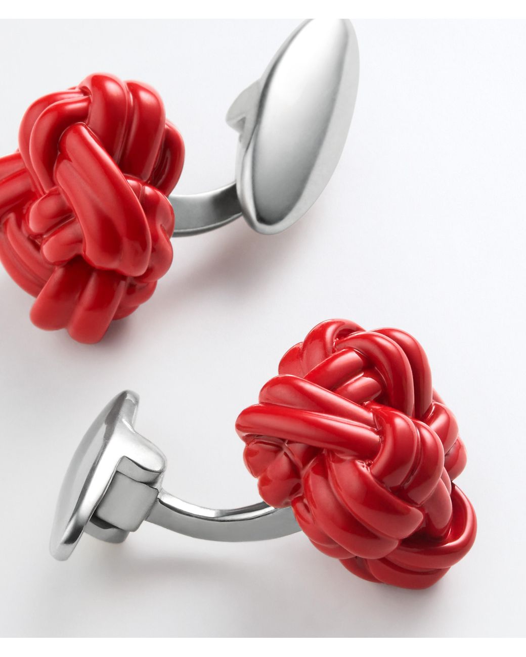 Bottega Veneta White Knot Cufflinks for men