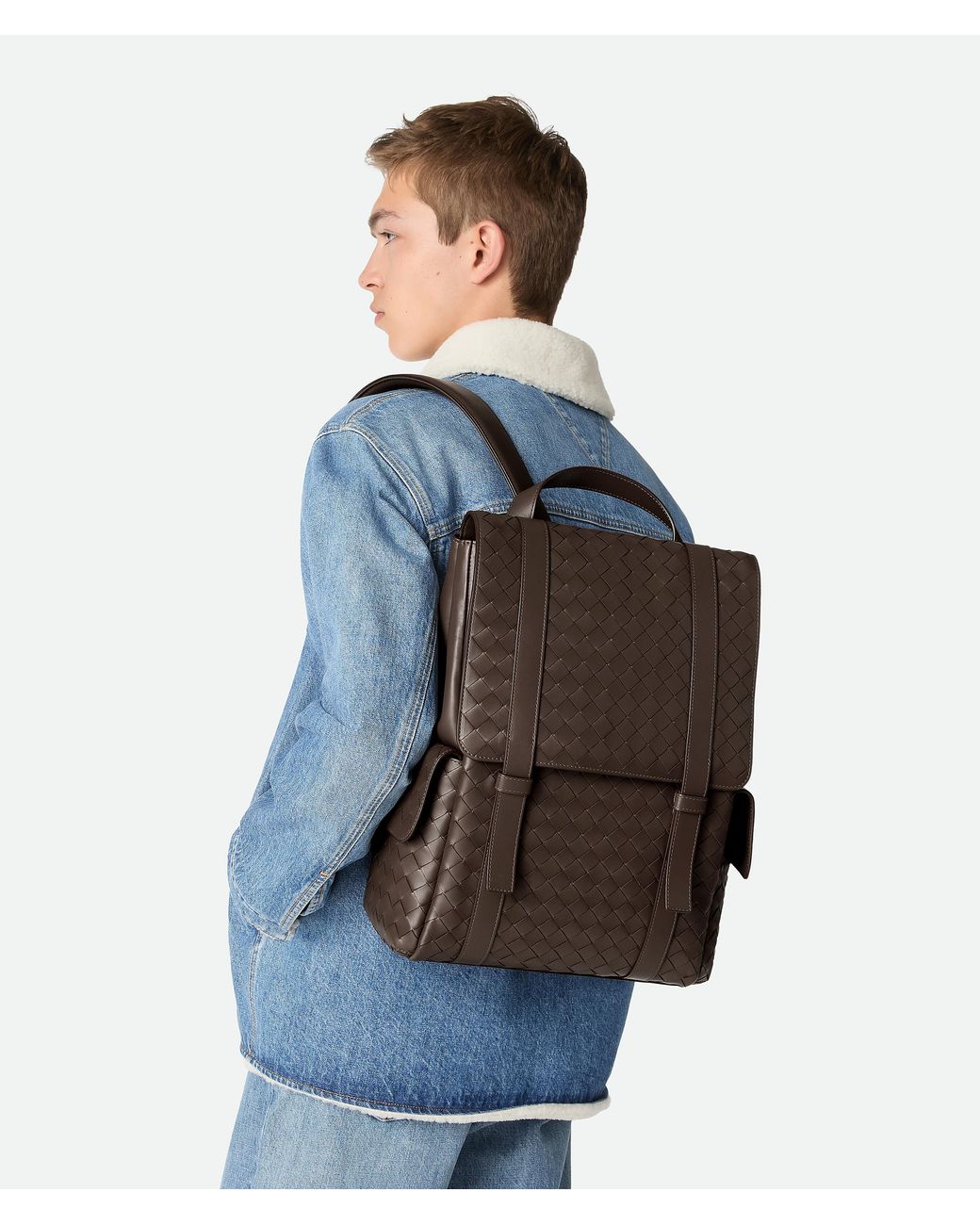 Bottega Veneta Back-To-School Rucksack in Brown für Herren