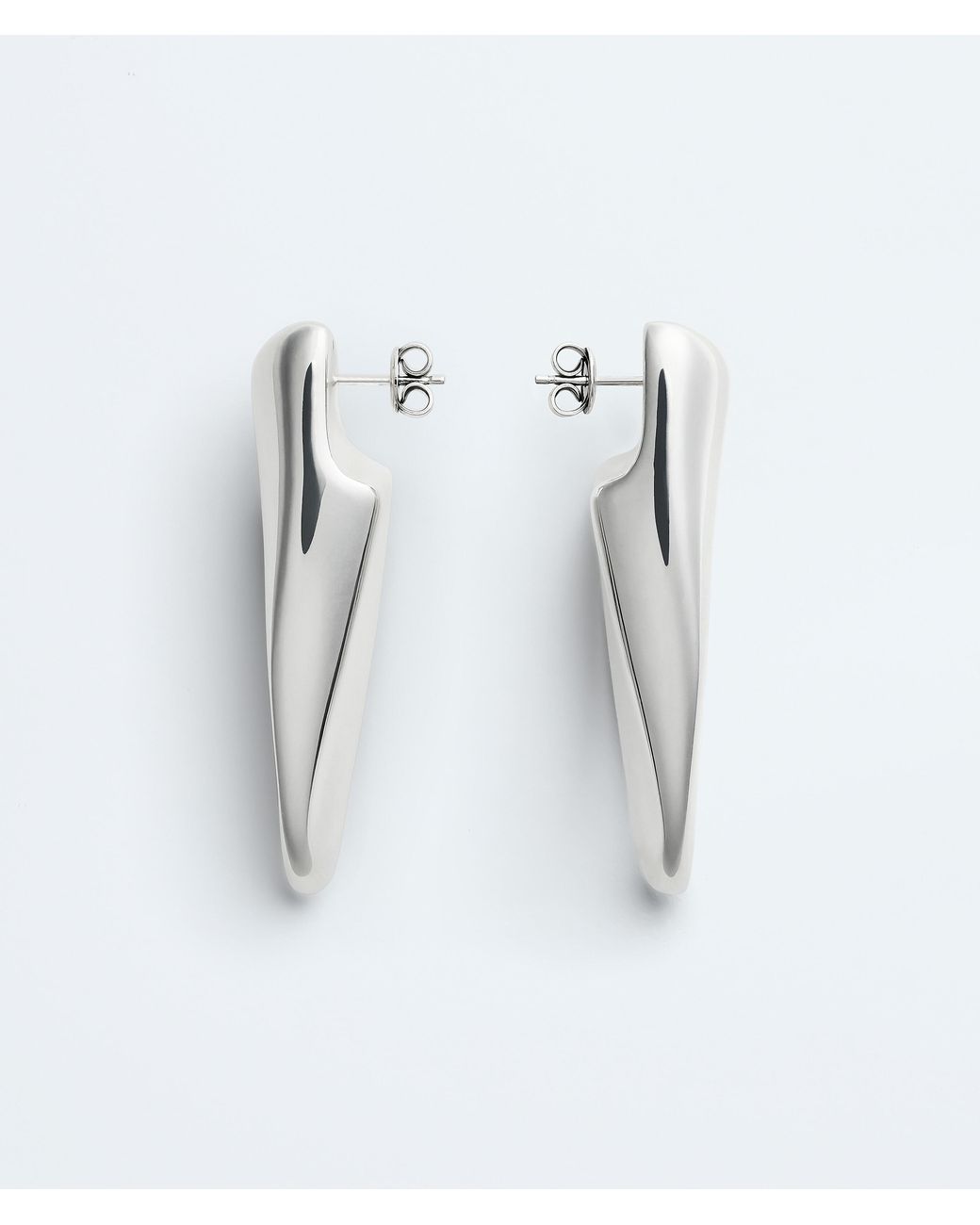 Bottega Veneta White Large Prisma Earrings
