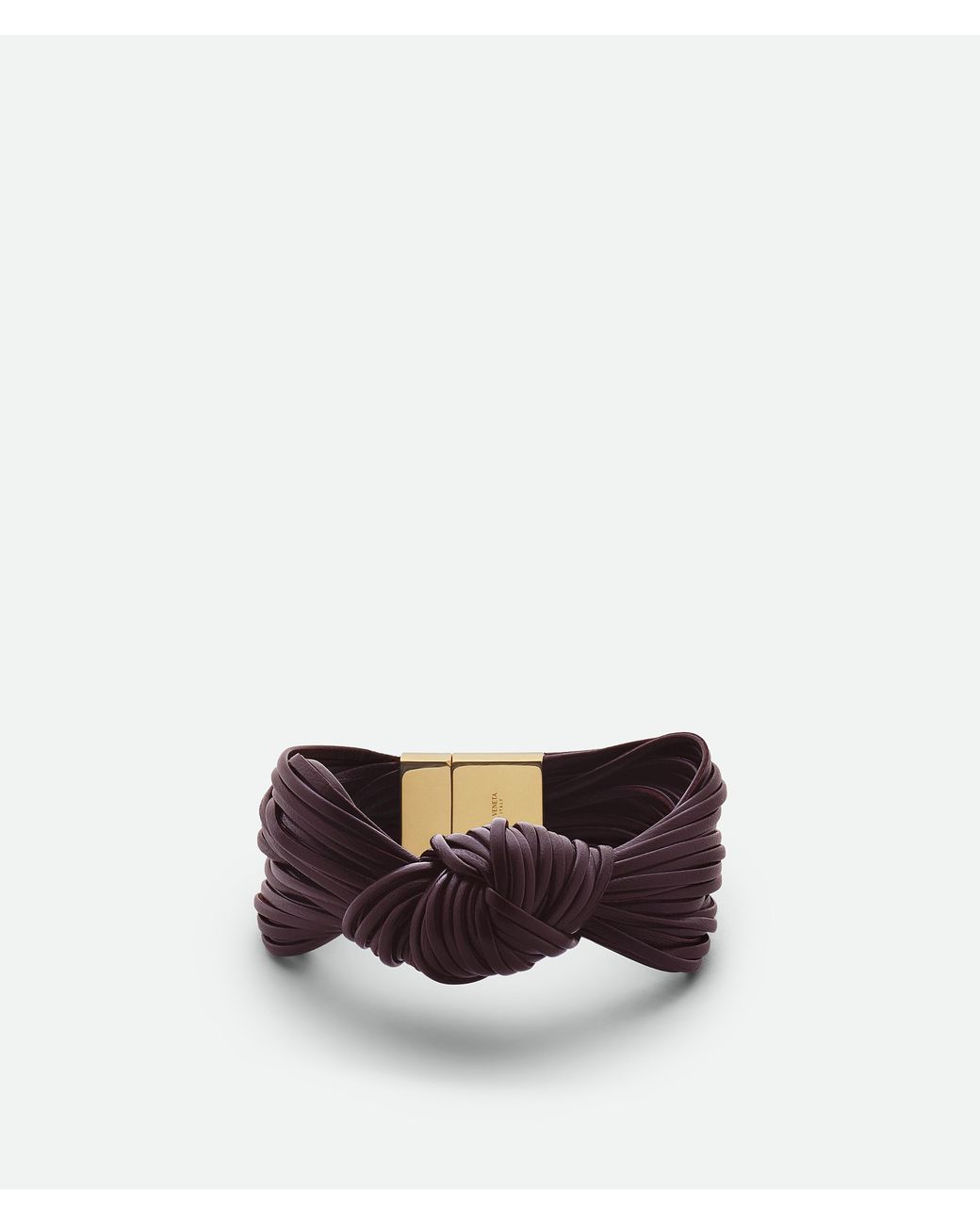 Bottega Veneta White Knot Leather Bracelet