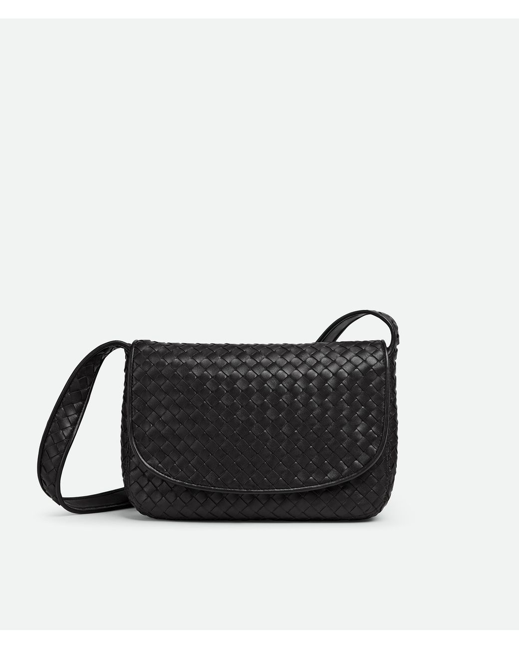 Bottega Veneta Black Veneto Flap Messenger for men