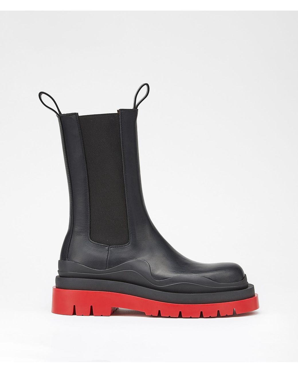 Bottega Veneta The Tire Boots in Black Bright Red (Black) - Save 2% - Lyst