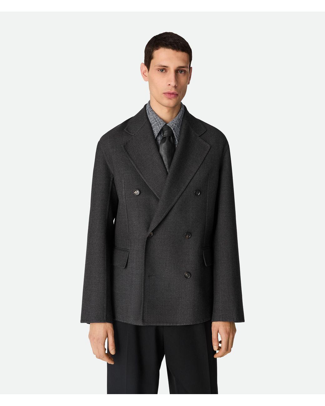 Bottega Veneta Black Splittable Wool Jacket for men