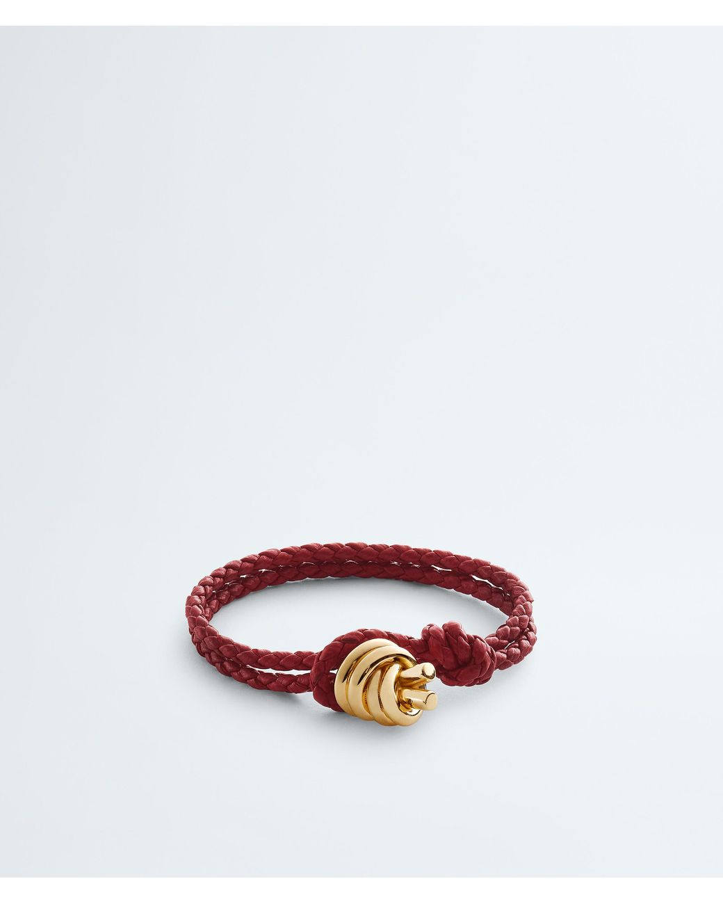 Bottega Veneta White Knot Leather Bracelet