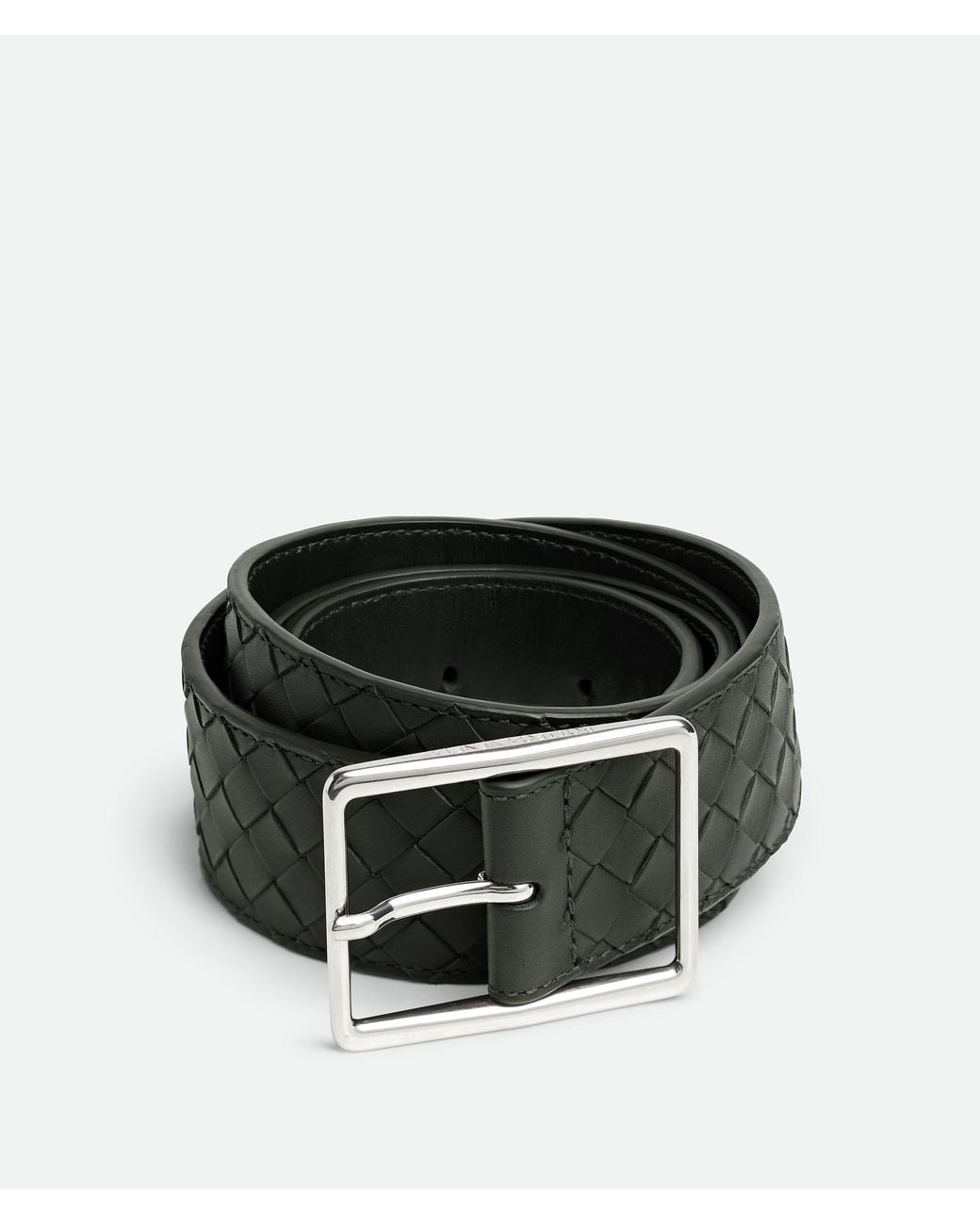 Bottega Veneta Black Intrecciato Piccolo Belt for men