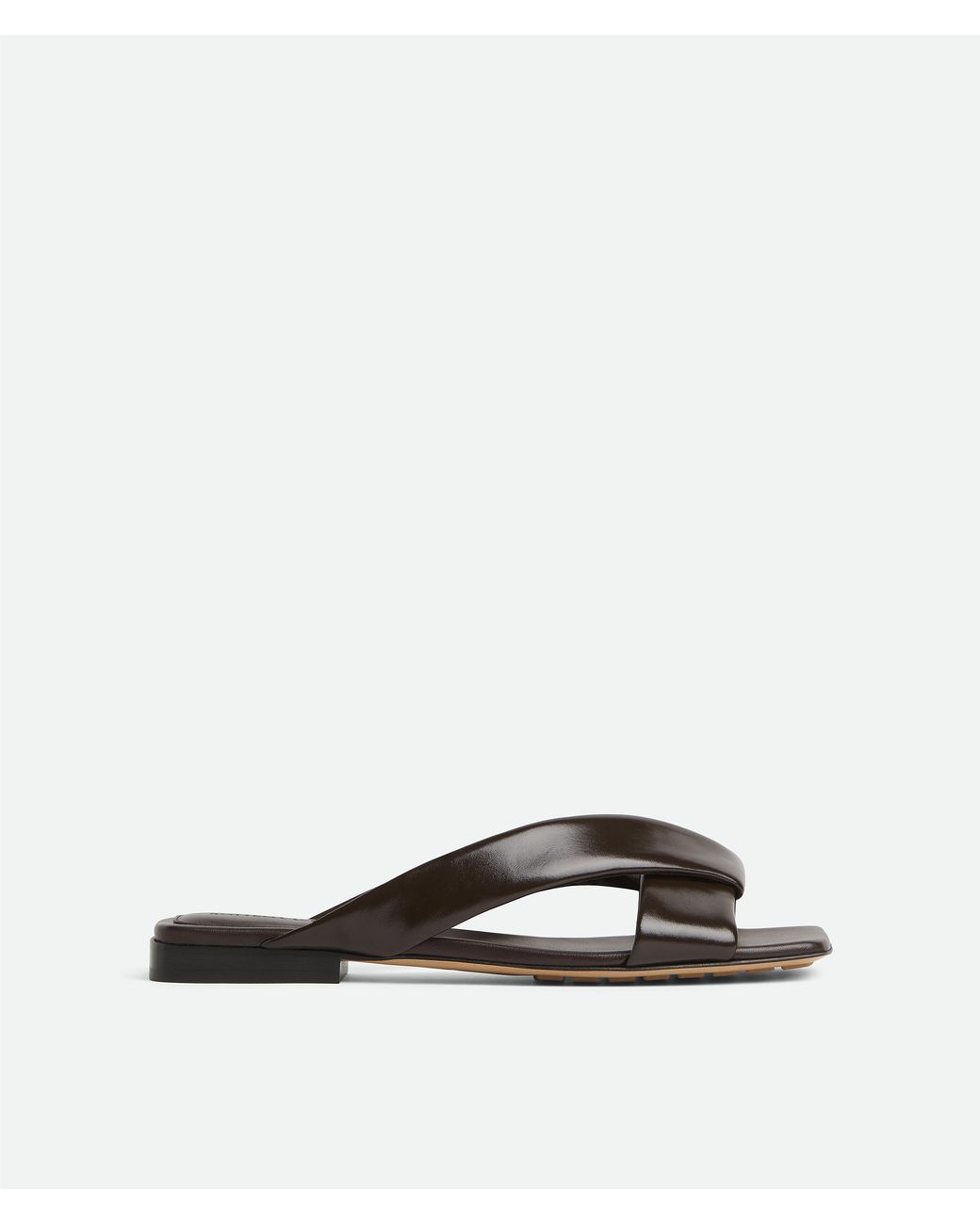 Bottega Veneta White Riva Flat Mule