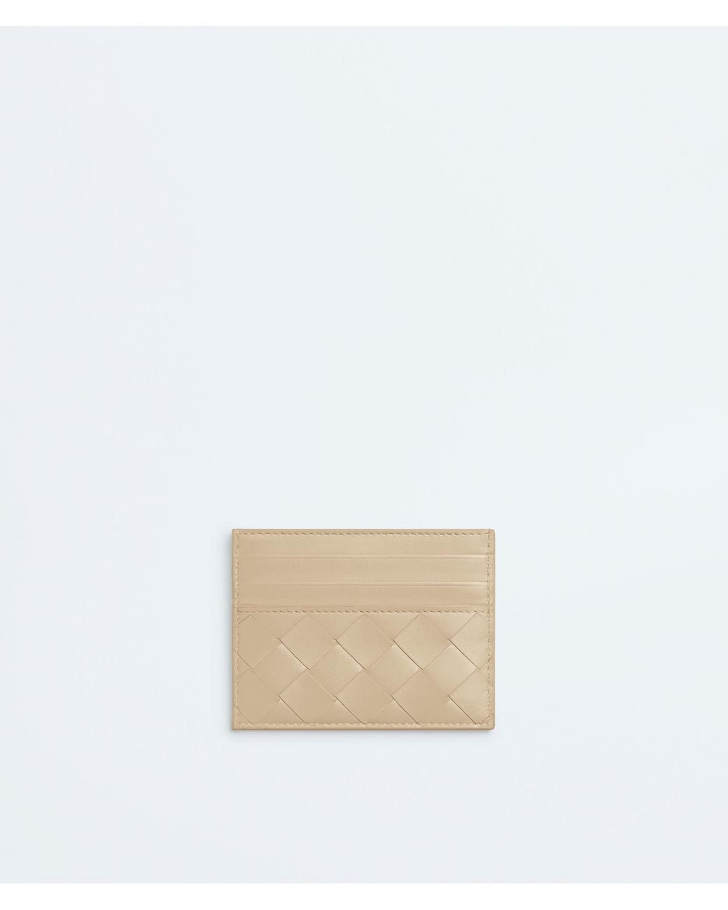 Bottega Veneta White Intrecciato Credit Card Case