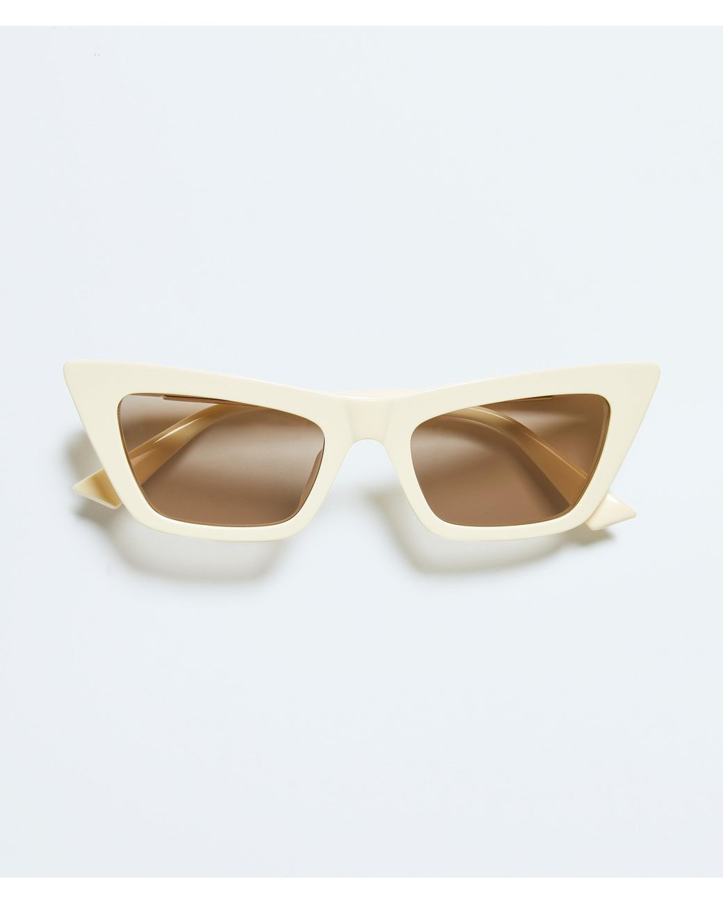 Bottega Veneta White Snap Cat Eye Sunglasses