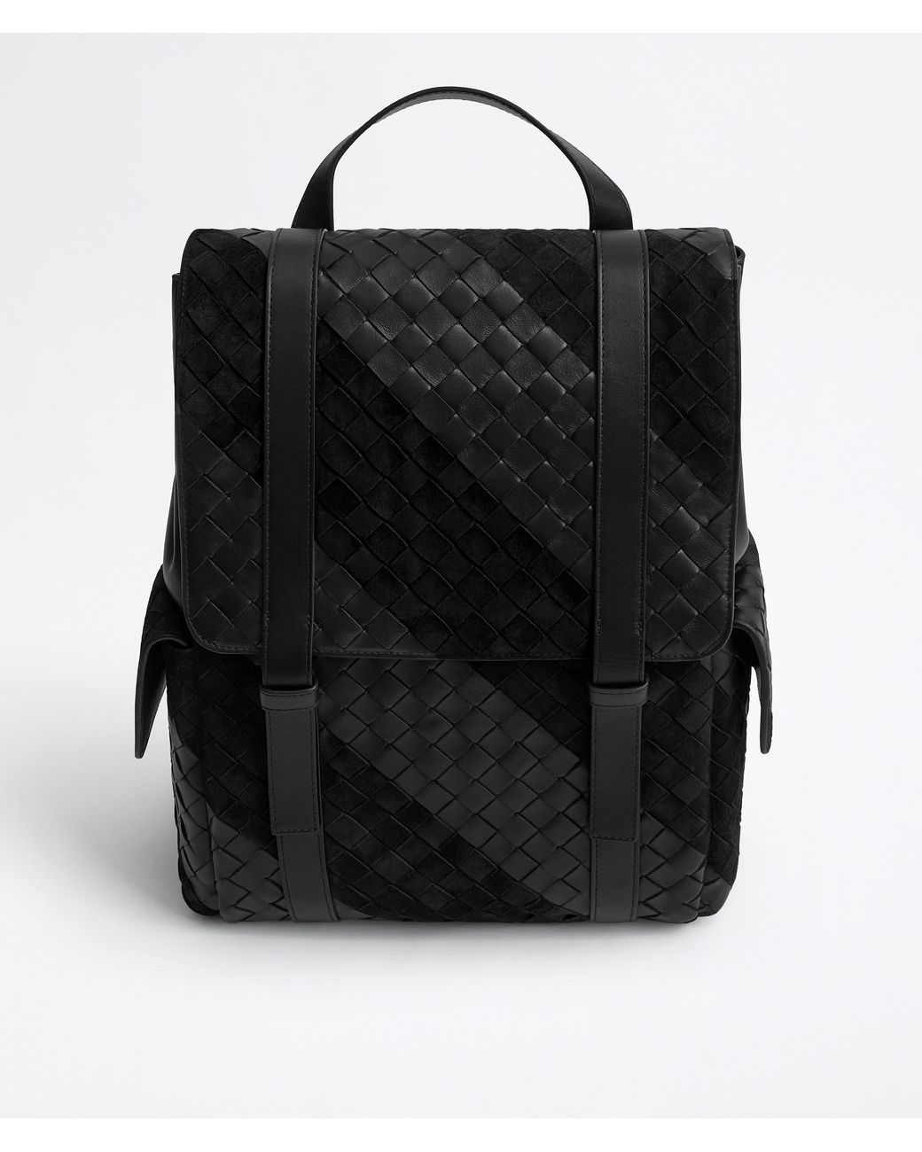 Bottega Veneta Black Intrecciato Back To School Backpack for men