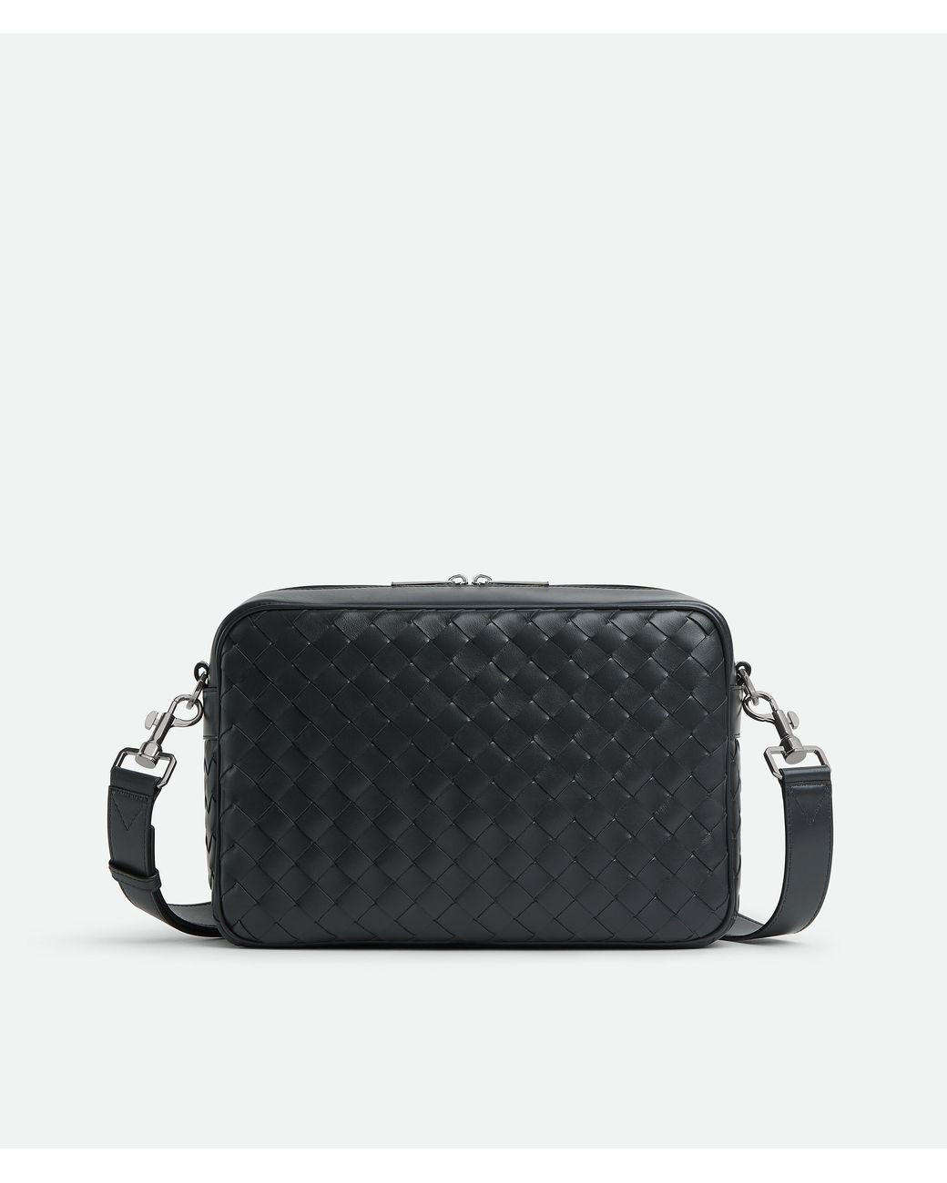 Bottega Veneta Black Intrecciato Camera Bag for men