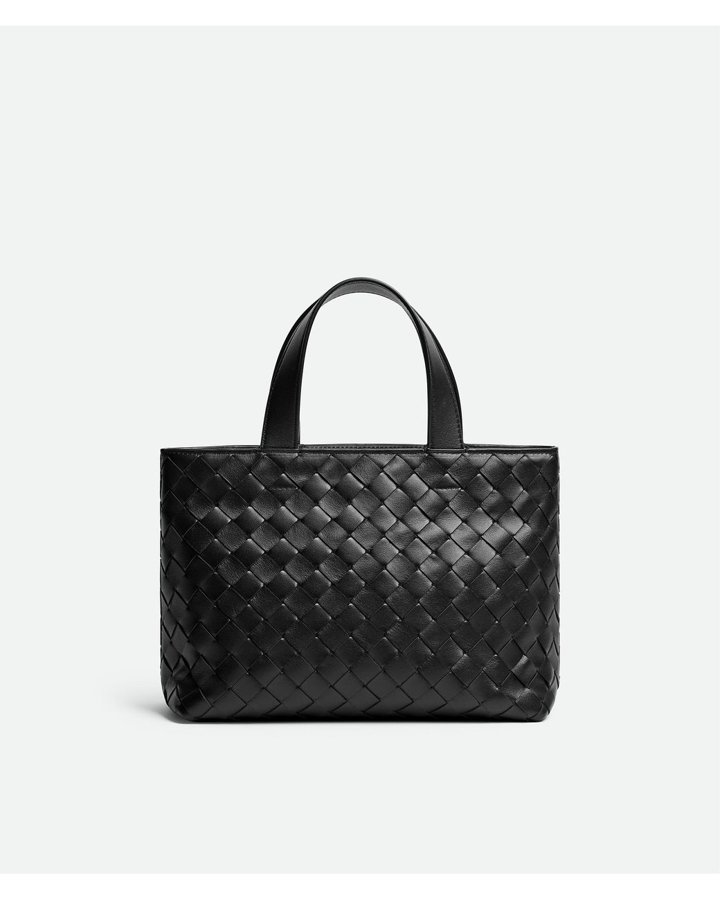 Bottega Veneta Black Mini Intrecciato Zipped Tote for men