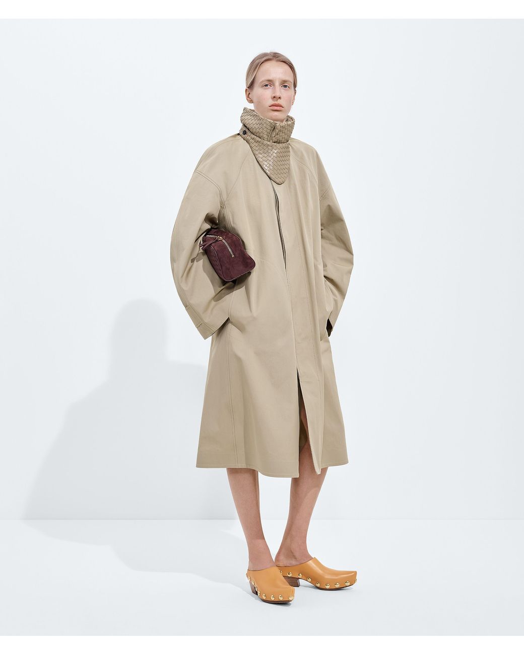 Bottega Veneta Natural Cotton Trench Coat