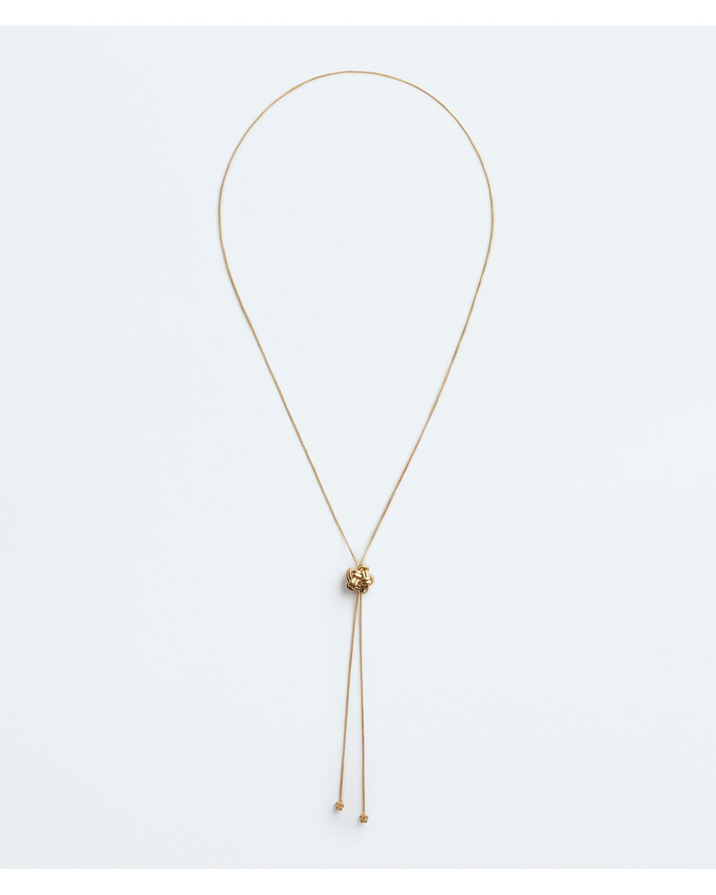 Bottega Veneta White Knot Sliding Necklace