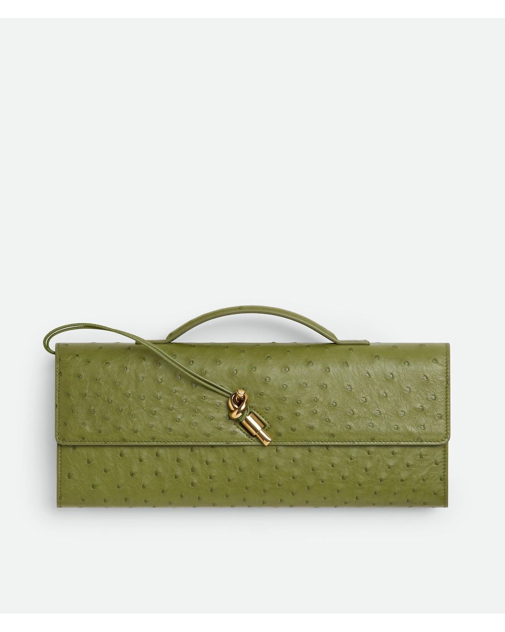 Bottega Veneta Green Andiamo Clutch