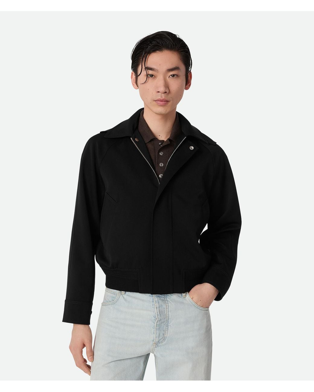 Bottega Veneta Black Grain De Poudre Blouson for men