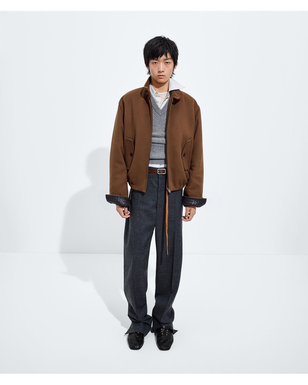 Bottega Veneta Brown Wool And Cashmere Blouson for men