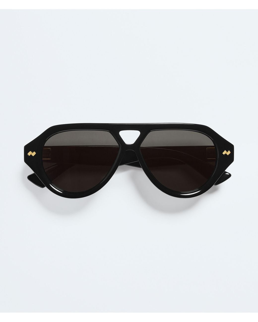 Bottega Veneta Black Dizzy Aviator Sunglasses