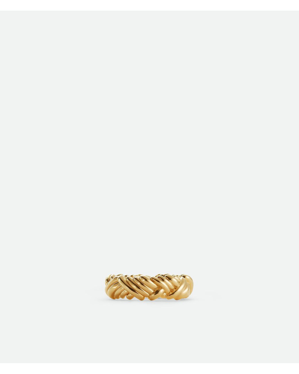 Bottega Veneta Metallic Intreccio Ring