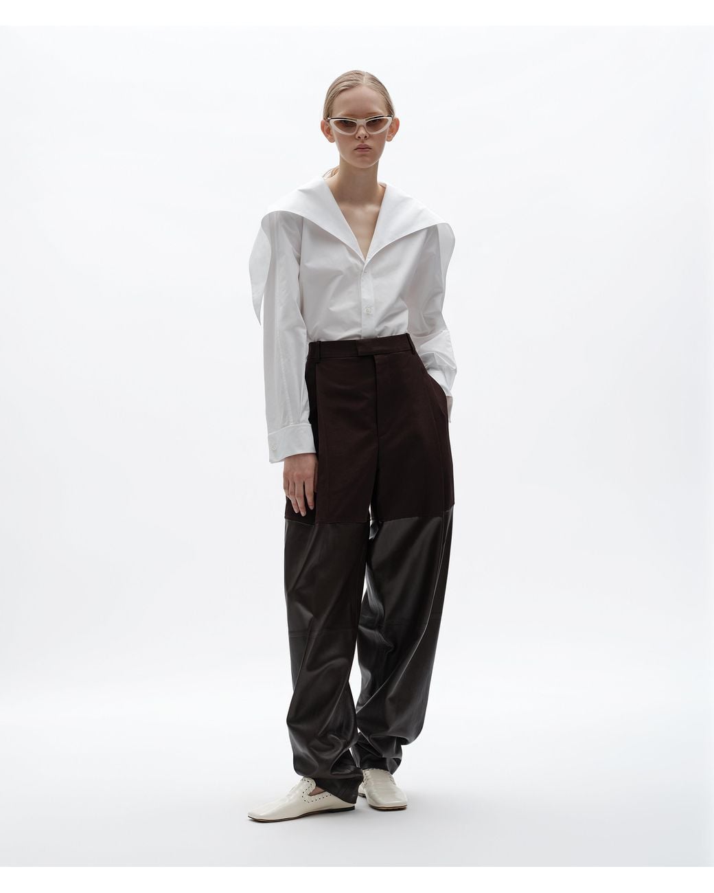 Bottega Veneta White Compact Cotton Poplin Shirt
