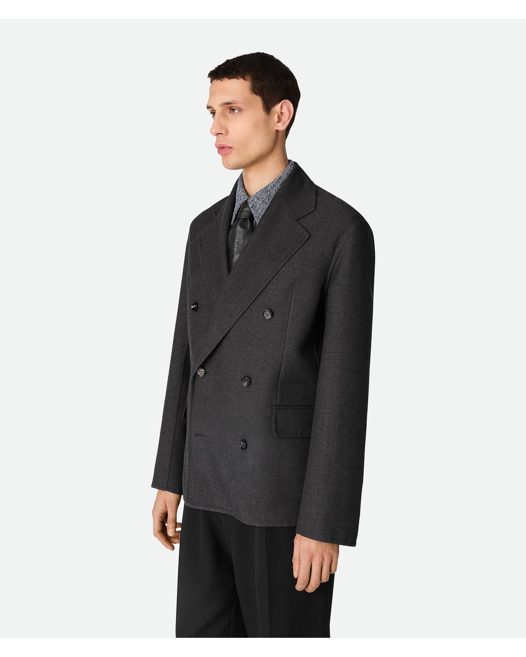 Bottega Veneta Black Splittable Wool Jacket for men