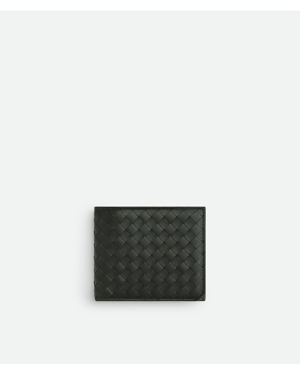 Bottega Veneta Gray Intrecciato Piccolo Bi-Fold Wallet With Coin Purse for men