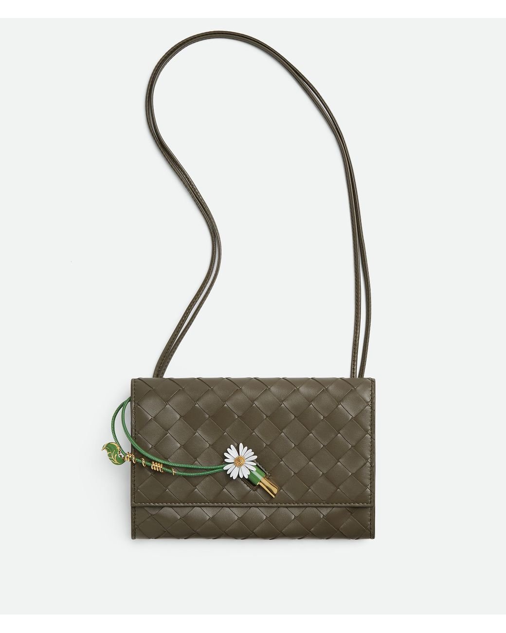 Bottega Veneta直営店 アンディアモデイジーポーチ Bottega Veneta アンディアーモ デイジー ポーチ グリーン | Lyst