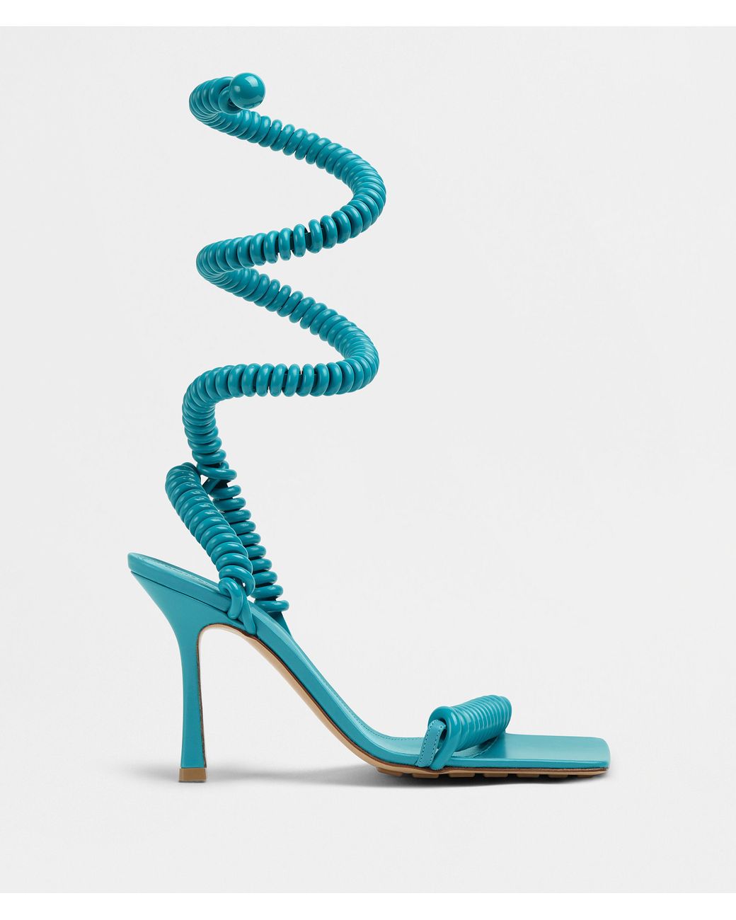 Bottega Veneta Leather Wire Stretch in Turquoise (Blue) | Lyst