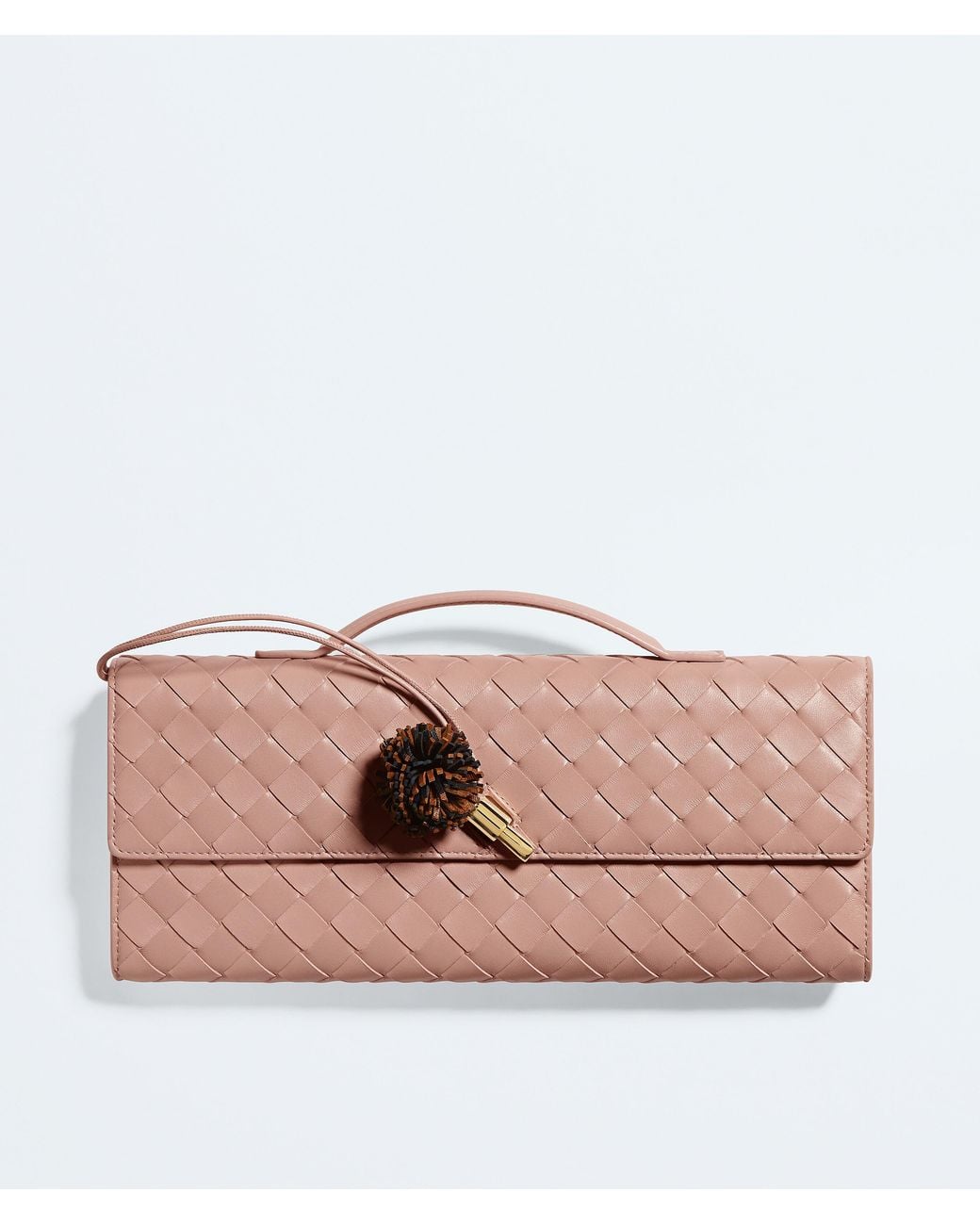 Bottega Veneta Pink Andiamo Clutch