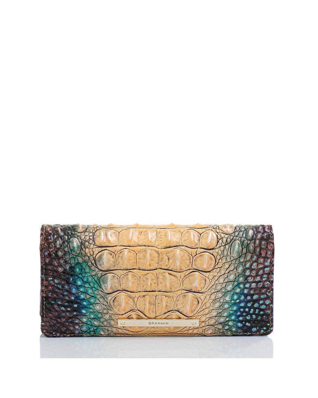 Brahmin Leather Ady Wallet Reptilian Ombre Melbourne | Lyst