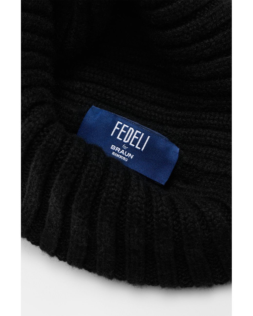 Fedeli Cashmere Mütze in Black für Herren