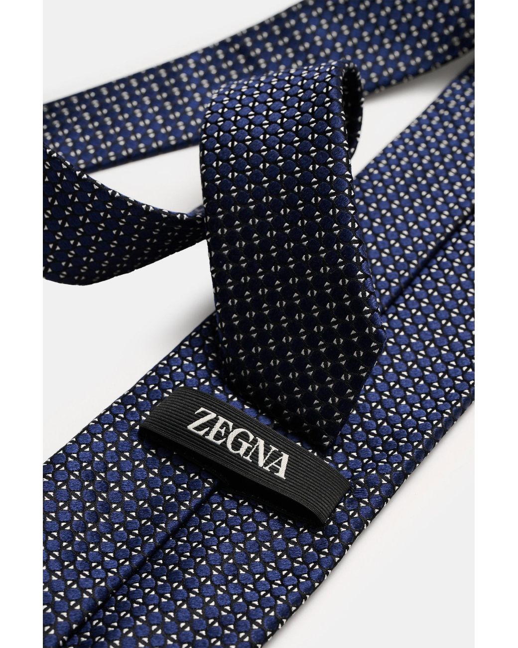 Zegna Krawatte/Creme/Schwarz Gemustert in Blue für Herren