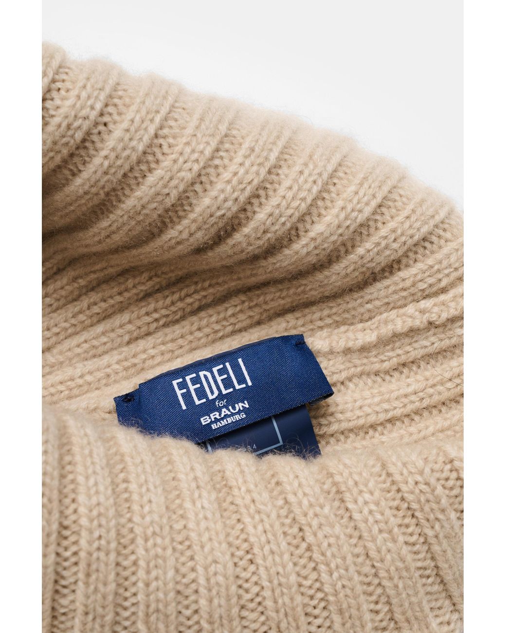 Fedeli Cashmere Mütze in Natural für Herren